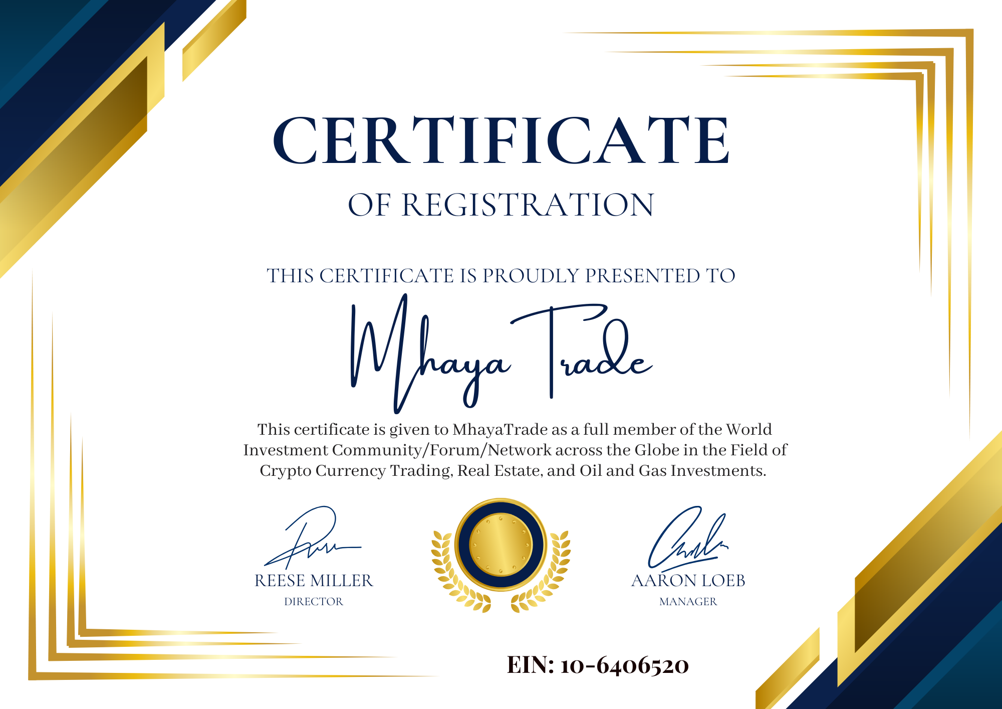 Certificate